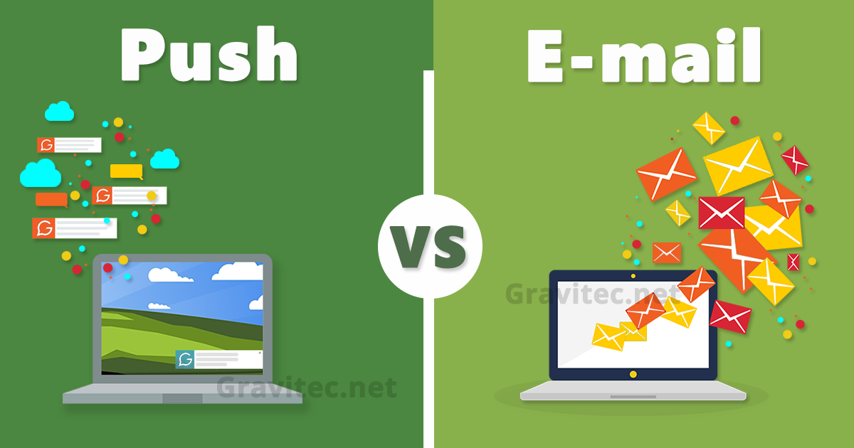 push vs email